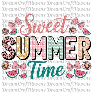 Sweet Summer Time PNG T-Shirt Design Retro PNG Summer Vibes PNG Trending Png Vacation Png Beach Png Sublimation Designs Digital Download