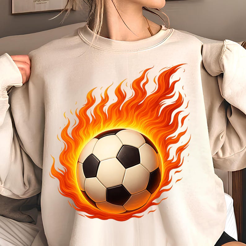 Flaming Soccer Ball PNG,T-Shirt Design,Soccer PNG,Trending PNG,Soccer Mom Png,Soccer Shirt Png,Fire Png,Sublimation Designs,Digital Download