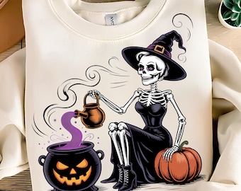 Witch PNG T-Shirt Design Trendy Halloween PNG Spooky Girl PNG Png Halloween Shirt Png Witch Shirt Sublimation Designs Digital Download