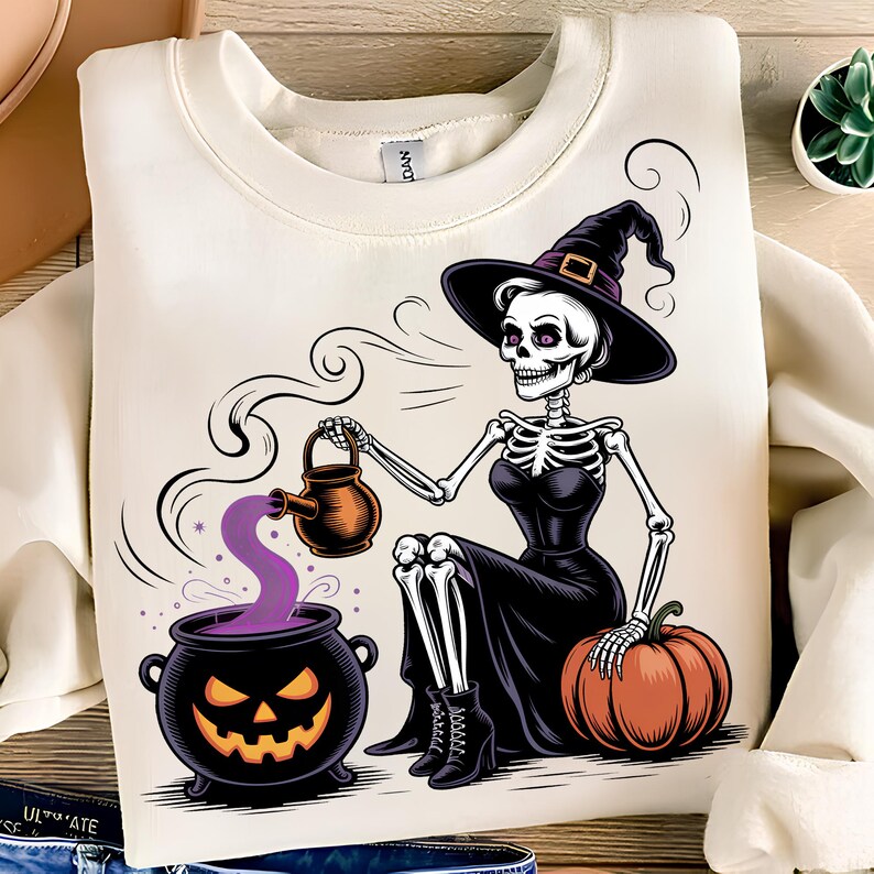 Witch PNG T-Shirt Design Trendy Halloween PNG Spooky Girl PNG Png Halloween Shirt Png Witch Shirt Sublimation Designs Digital Download