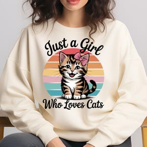 Just A Girl Who Loves Cats PNG T-Shirt Design Kitten Png Cat Clipart Trending PNG Cat Lover PNG Popular Sublimation Design Digital Download
