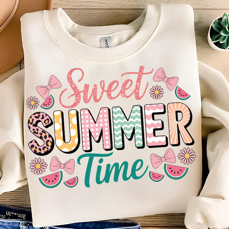 Sweet Summer Time PNG T-Shirt Design Retro PNG Summer Vibes PNG Trending Png Vacation Png Beach Png Sublimation Designs Digital Download