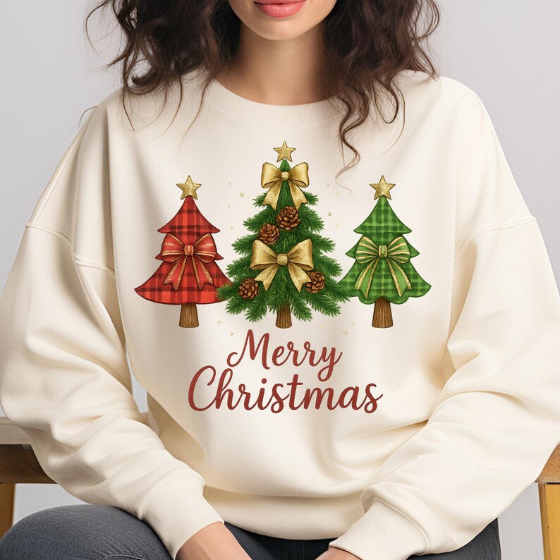 Merry Christmas PNG TShirt Design Christmas Tree PNG Christmas Shirt PNG Christmas Png Christmas Bow Png Sublimation Design Digital Download