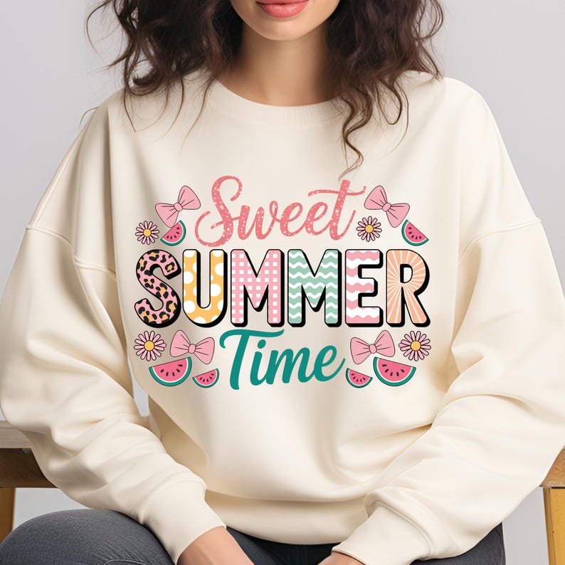 Sweet Summer Time PNG T-Shirt Design Retro PNG Summer Vibes PNG Trending Png Vacation Png Beach Png Sublimation Designs Digital Download
