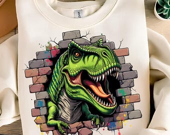 3D Dinosaurier PNG T-Shirt Designs T-Rex PNG Sublimation Designs Digitaler Download