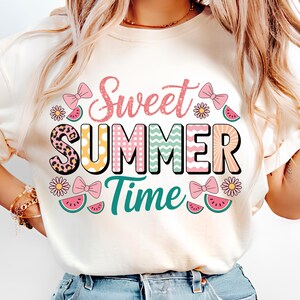 Sweet Summer Time PNG T-Shirt Design Retro PNG Summer Vibes PNG Trending Png Vacation Png Beach Png Sublimation Designs Digital Download