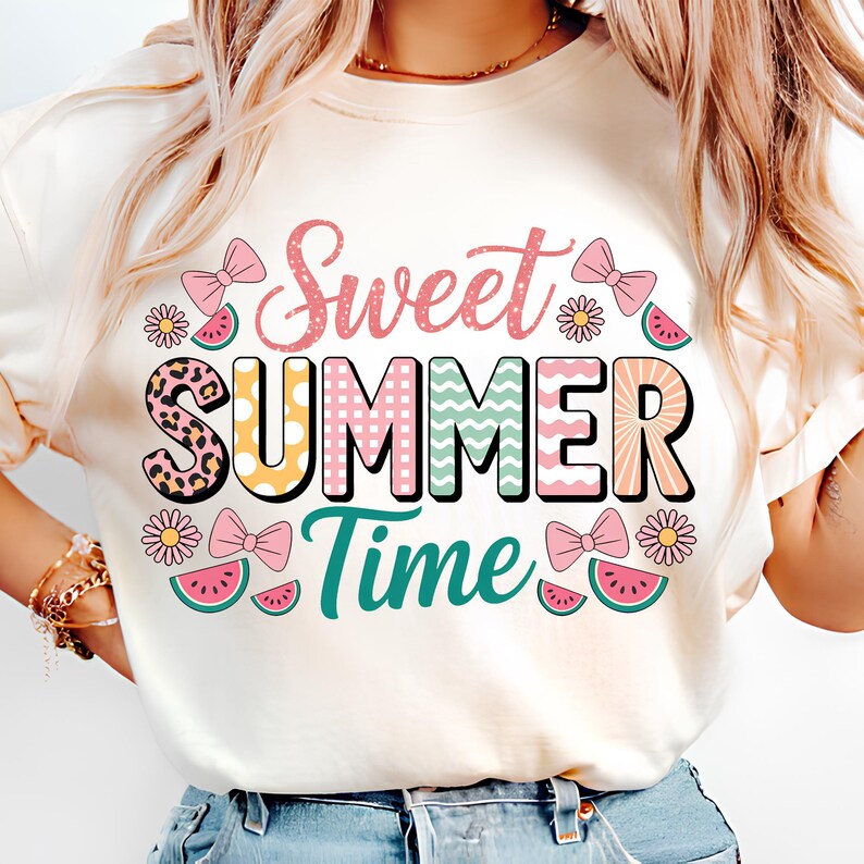Sweet Summer Time PNG T-Shirt Design Retro PNG Summer Vibes PNG Trending Png Vacation Png Beach Png Sublimation Designs Digital Download