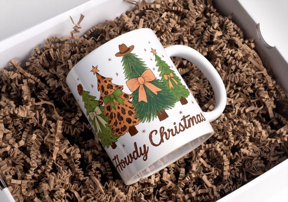 Christmas Mug Wrap 11oz & 15oz Christmas Coffee Mug PNG Howdy Christmas Mug Design Christmas Mug PNG Sublimation Designs Digital Download