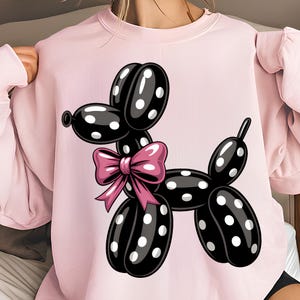 Polka Dot Balloon Dog PNG T-Shirt Design Polka Dot PNG Dog PNG Dog Lover PNG Coquette Bow Png Dog Mama Png Sublimation Digital Download