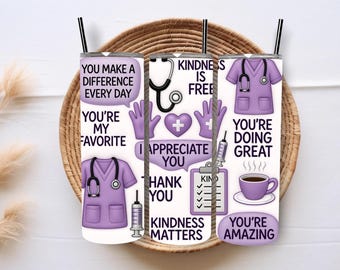 3D Nurse Tumbler Wrap 20oz Skinny Tumbler Doctor Tumbler Wrap Medical Tumbler Wrap Nursing Tumbler Wrap Sublimation Designs Digital Download