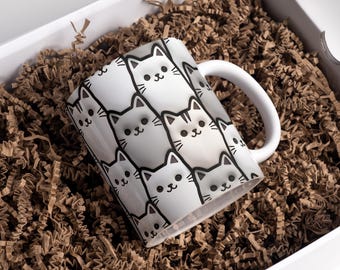 Taza Grande De Latte Luna Crazy Cat Lady 17oz - Gato Divertido