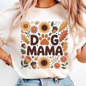 Dog Mama PNG T-Shirt Design Autumn PNG Trending PNG Dog Mom Png Dog Lover Png Popular Png  Boho Fall Png Sublimation Design Digital Download