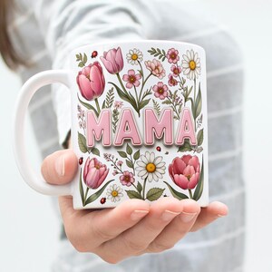 Mothers Day Mug Wrap, 11oz & 15oz Mama Coffee Mug PNG, Mama Mug Wrap, Mom Mug Wrap, Digital Download