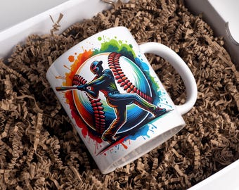 Baseball Becher wickeln 11oz 15oz Kaffeebecher PNG 3D Becher Wrap Baseball Becher Png Loch in einem Wandbecher Sublimation Sublimation Design Digitaler Download