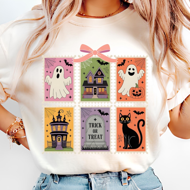 Trick Or Treat PNG T-Shirt Design Trendy Halloween Png Halloween Shirt Png  Halloween PNG Design Ghost Sublimation Designs Digital Download