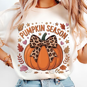 Pumpkin Season PNG T-Shirt Design Coquette Pumpkin Png Popular PNG Autumn PNG Preppy Fall Png Trendy Png Sublimation Design Digital Download