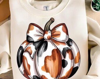 Coquette Pumpkin PNG, T-Shirt Design, Pumpkin Bow Png, Autumn Png, Cowhide Bow Png, Trending Png, Sublimation Designs, Digital Download