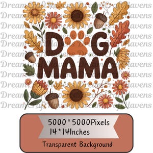 Dog Mama PNG T-Shirt Design Autumn PNG Trending PNG Dog Mom Png Dog Lover Png Popular Png  Boho Fall Png Sublimation Design Digital Download