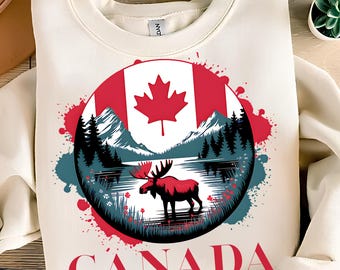 Canada PNG T-Shirt Design Trendy Canada Shirt Canada Tshirt Canada Flag Maple Leaf Png Moose Png Sublimation Designs Digital Download
