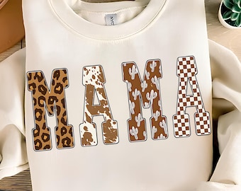 Leopard Mama PNG T-Shirt Design Trending PNG Western Mama PNG Mom Png Sublimation Designs Digital Download