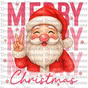 Preppy Christmas PNG T-Shirt Design Santa PNG Merry Christmas PNG Christmas Png Designs Christmas Shirt Sublimation Designs Digital Download