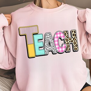Teach PNG, T-Shirt Designs, Teaching PNG, Teacher Shirt PNG, Educator Png, Teach Shirt, Retro Teacher Png, Digital Download