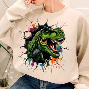 Dinosaur PNG T-Shirt Designs T-rex PNG Sublimation Designs Digital Download