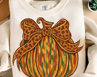 キラキラ輝く秋のカボチャPNG Tシャツデザイン 花柄カボチャPNG パンプキンスパイスPNG ブラシストローク秋のリボンPNG昇華デザイン デジタルダウンロード