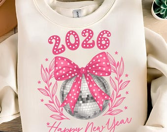 2026 Happy New Year PNG T-Shirt Design 2026 PNG Happy New Year PNG Christmas New Year Png Disco Ball Png New Year Clipart Digital Download