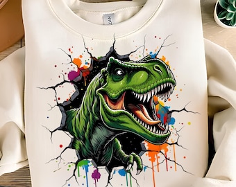 Dinosaurier PNG T-Shirt Designs T-Rex PNG Sublimation Designs Digitaler Download