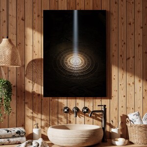 Arte Circular Antiga, Impressão de Escultura em Pedra Mística | Tela de Museu | Luz Divina, Vários Tamanhos 5x7–28 x 50 polegadas imagem 2