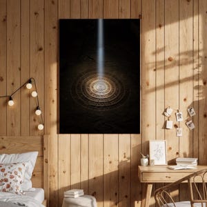 Arte Circular Antiga, Impressão de Escultura em Pedra Mística | Tela de Museu | Luz Divina, Vários Tamanhos 5x7–28 x 50 polegadas imagem 4