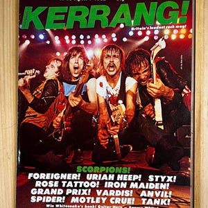 KERRANG! Magazine No 95 (1982) Fish/Marillion Cover, Iron Maiden, Scorpions & more!