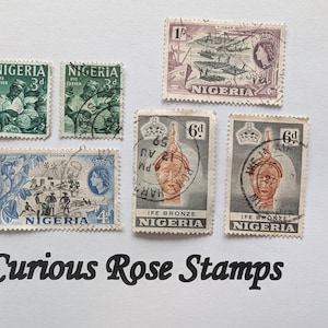 Set of Stamps Nigeria Vintage Old Antique Collectable