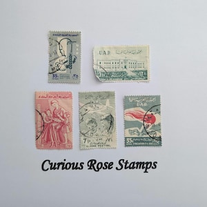 Set of Stamps UAR Syria Egypt Vintage Old Antique Collectable