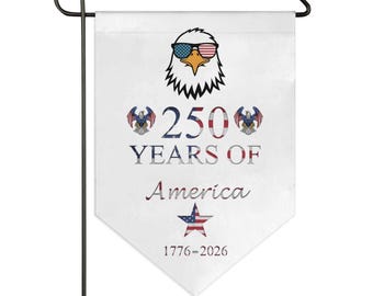 250th Anniversary Patriotic Garden Flag USA 1776-2026 4th of July Memorial Day Summer America 250 Years Yard Decor
