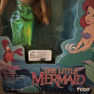 Vintage Disney Little Mermaid Ariel Doll Tyco NRFB Original Box Rare With Dress image 3