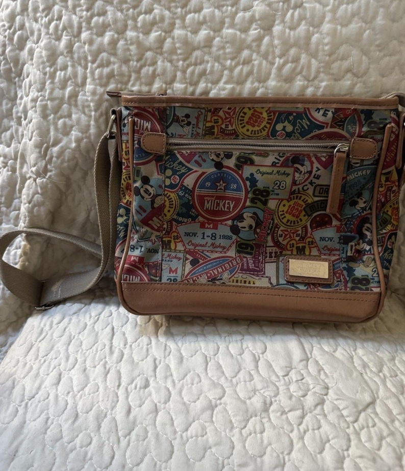 Disney Mickey Mouse Pluto Vintage Crossbody Messenger Bag image 1