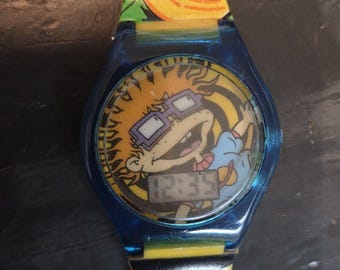 1998 Burger King ~ The Rugrats Movie Chuckie Watch Scratch and Sniff Used