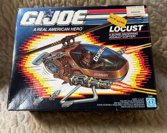 Vintage 1989 G.I. Joe Locust Assault Copter Helicopter Vehicle Hasbro In Box