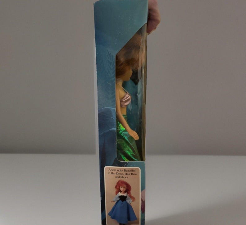 Vintage Disney Little Mermaid Ariel Doll Tyco NRFB Original Box Rare With Dress image 7