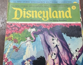 Lot of 6 Vintage Disneyland Magazines 1971-1972 Fawcett Disney Pinocchio Bambi