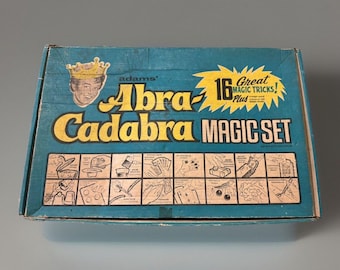 Vintage Adams Abra Cadabra Magic Set Complete Boxed Magic Trick Kit 1970s