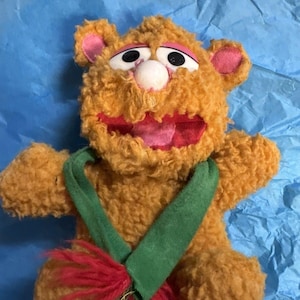 VTG Muppets Baby Fozzie Bear Plush Stuffed Animal McDonalds Henson Scarf 1987