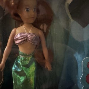 Vintage Disney Little Mermaid Ariel Doll Tyco NRFB Original Box Rare With Dress image 4