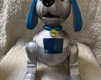 ヴィンテージ テクノ ロボット子犬用おもちゃ – シルバー