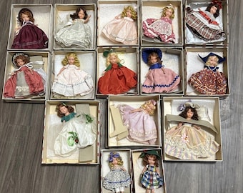 Vintage Nancy Ann  StoryBook Dolls Lot of 15 with Original Boxes