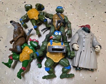 ヴィンテージ 80年代 TMNT アクションフィギュア 乗り物 ティーン