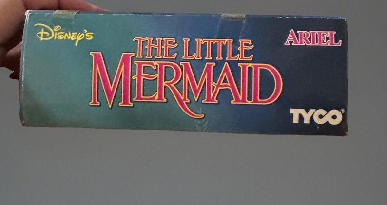 Vintage Disney Little Mermaid Ariel Doll Tyco NRFB Original Box Rare With Dress image 8