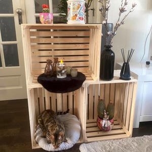 New fruit crate, handmade in the Netherlands, natural or burnt, 50x40x30cm, wooden crate, wine crates, apple crates.
